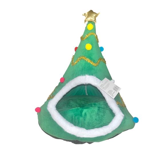 Cozy Christmas Tree Pet Hideaway! For Cats & Small Dogs - 19" Tall! - Picture 2 of 2